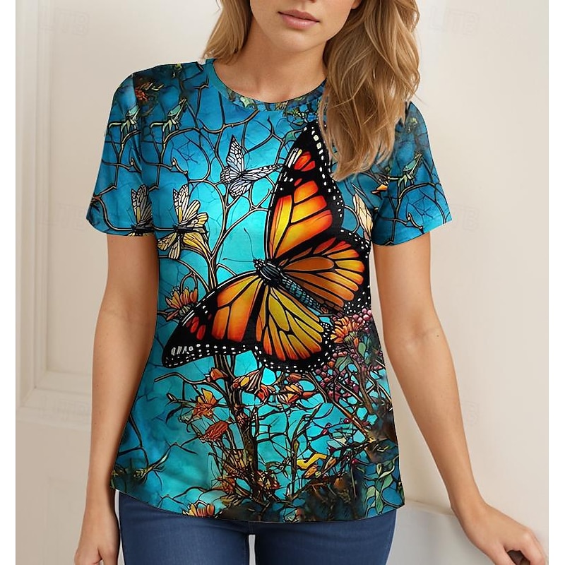 Weekend Casual T-shirt with a Fun Letter Print for Outings
