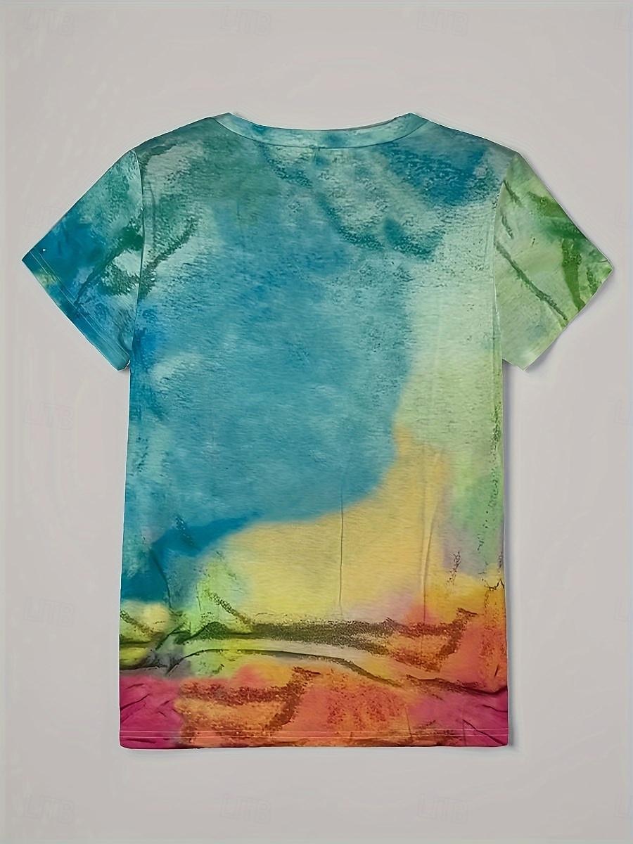 Casual T-shirt with Fun Floral Design for Daily Wear