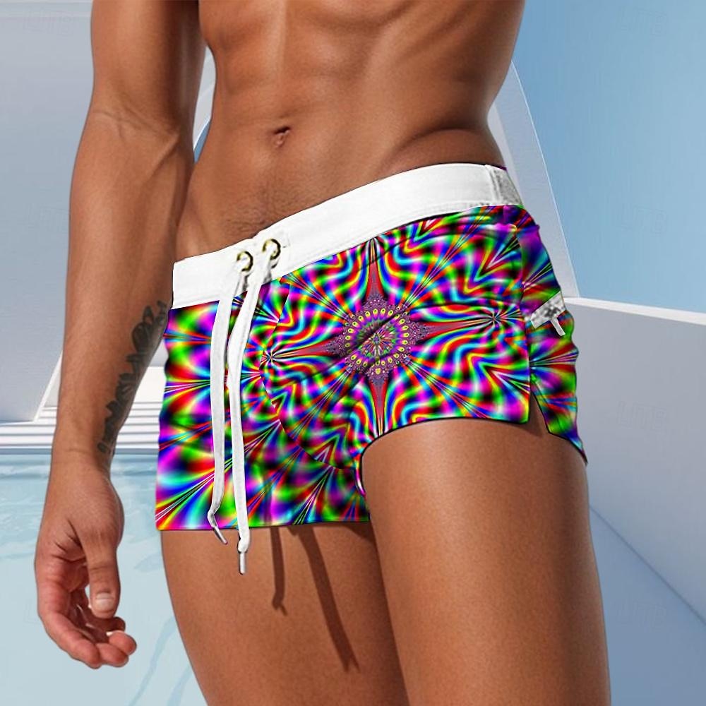 Tropical-Print Swim Shorts for Casual Beach Outings