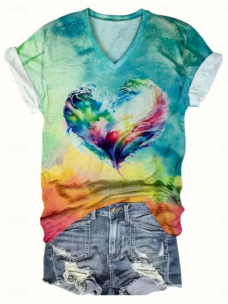 Casual T-shirt with Fun Floral Design for Daily Wear