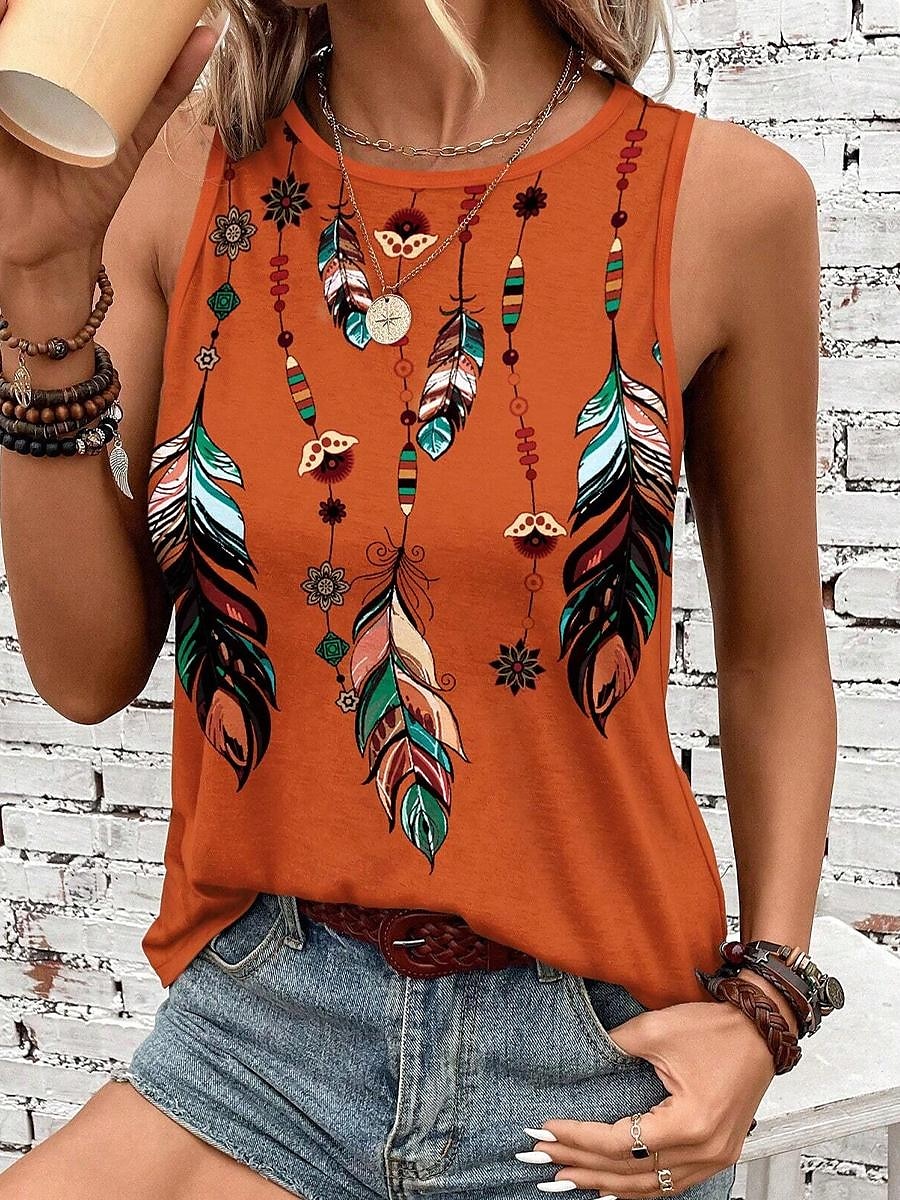 Print T-Shirt For Independence Day And Vacation Casual Wear