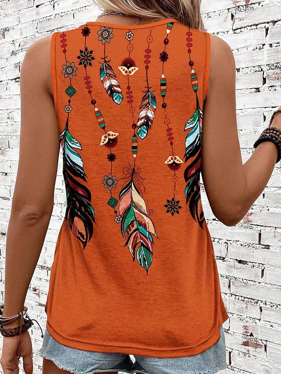 Print T-Shirt For Independence Day And Vacation Casual Wear