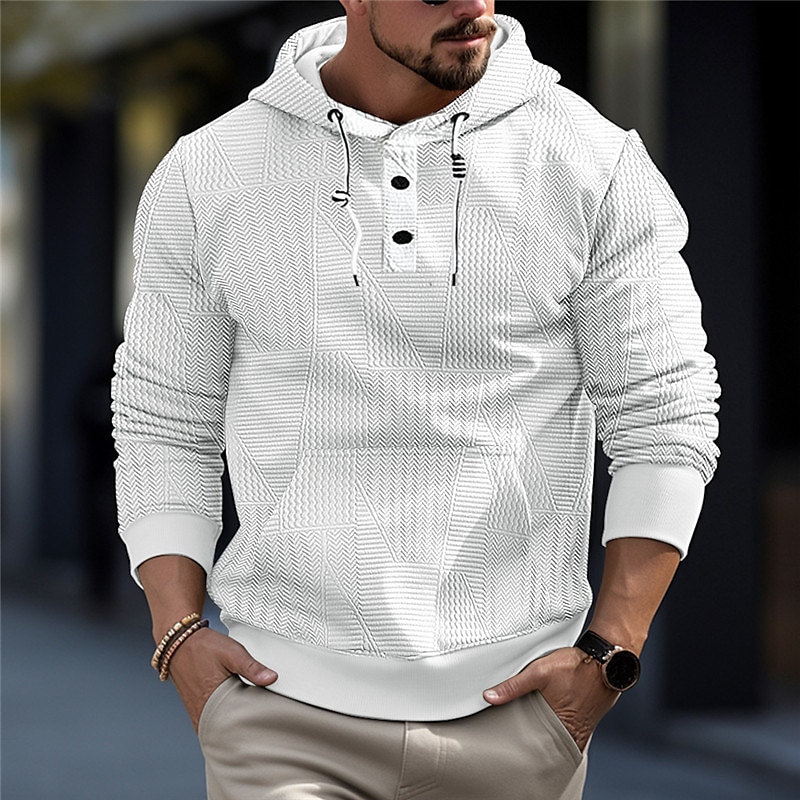 Button Up Hoodie With Plain Design For Casual Streetwear And Holiday Wear
